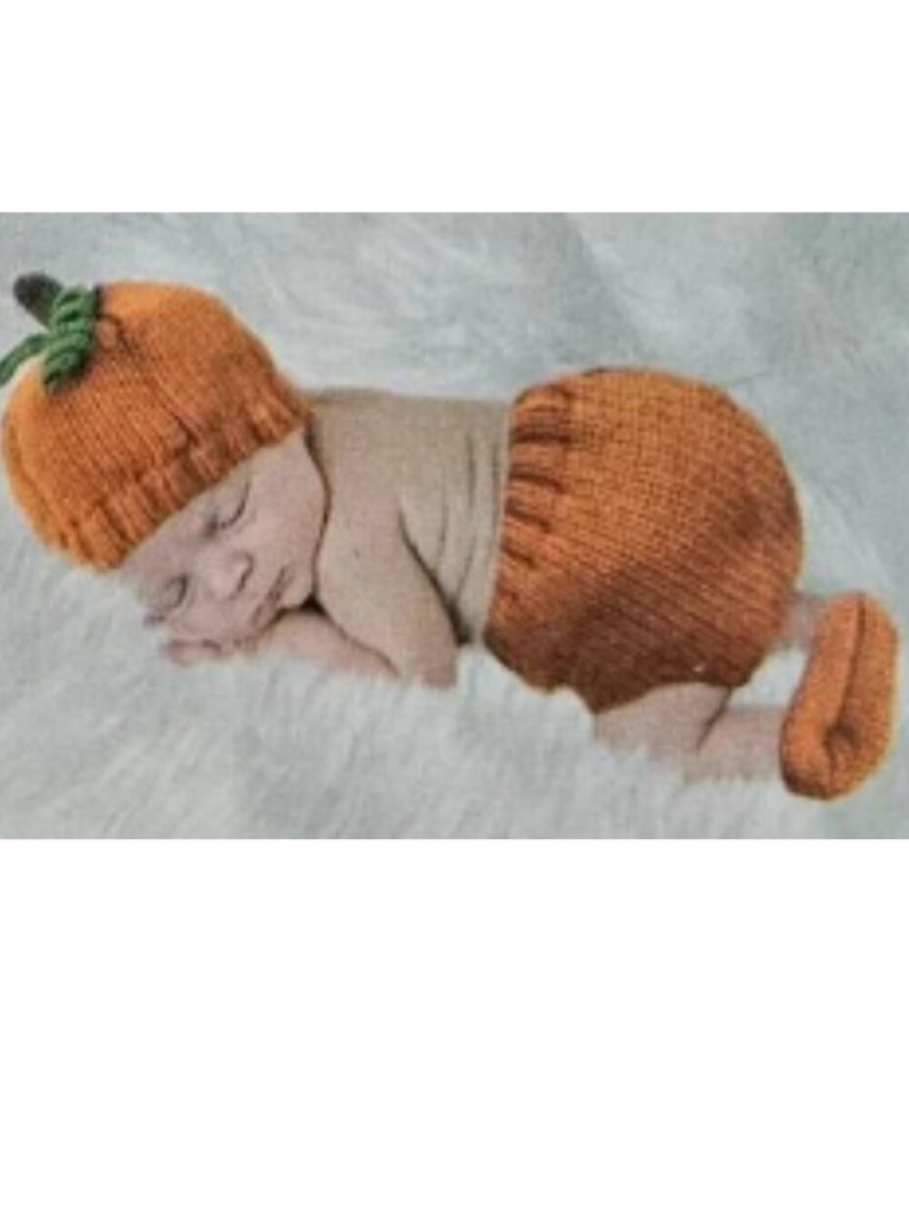 NWT  So Dorable Baby Pumpkin 3PC Prop Set Hat Diaper Cover Booties 0-6M